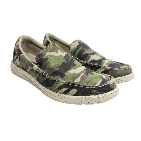 Tansmith Men's Size 11 Camouflage Canvas Loafers - Picture 2 of 8